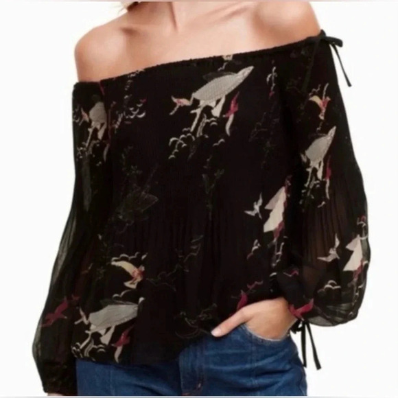 Aritzia Wilfred Talence Silk Blouse in Foulard XS - Picture 5 of 8